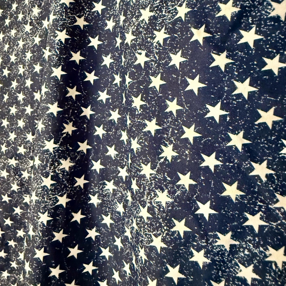 WeWoreWhat One Piece Distressed Navy Star Print Strapless Swim Suit Americana - Picture 9 of 15